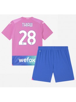 AC Milan Malick Thiaw #28 Ausweichtrikot für Kinder 2023-24 Kurzarm (+ Kurze Hosen)